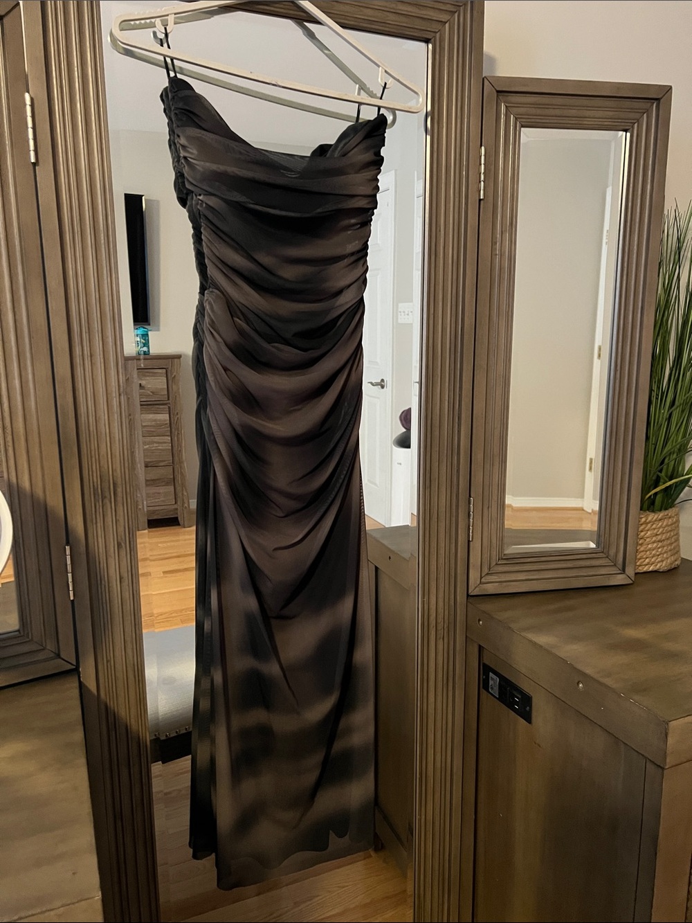 Ruched Strapless Evening Gown - New no tag